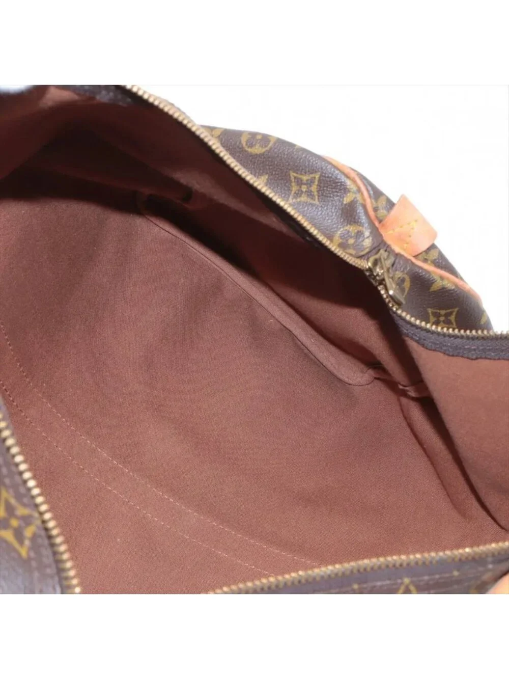 Louis Vuitton Monogram Keepall 50 Leather Boston Bag Tote Carry